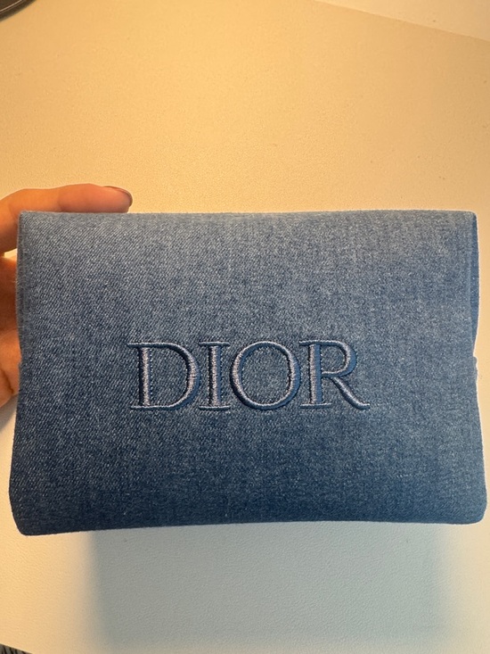 Dior Handbags - Dior Denim makeup bag- Logo Pouch - Blue